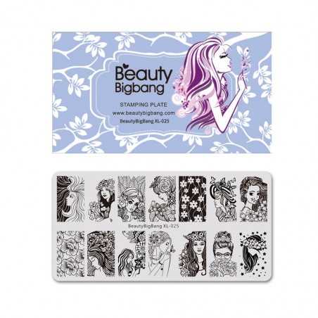 Placa de estampado de uñas Beauty BigBang 025 Beauty BigBang - 1