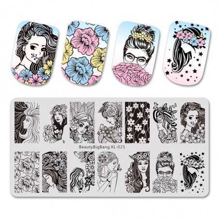 Placa de estampado de uñas Beauty BigBang 025 Beauty BigBang - 3