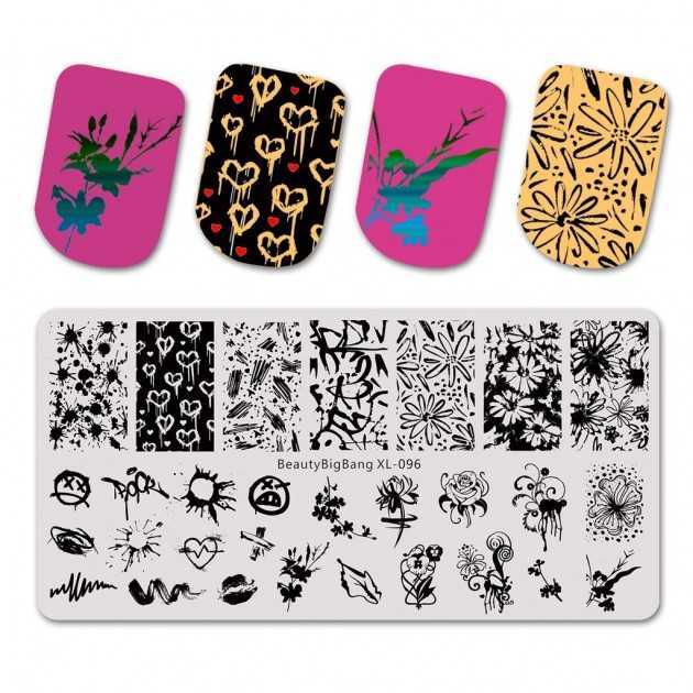 Placa de estampado de uñas Beauty BigBang 096 Beauty BigBang - 3