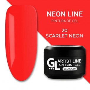 GL Art Paint Gel Neon Strong Escarlata