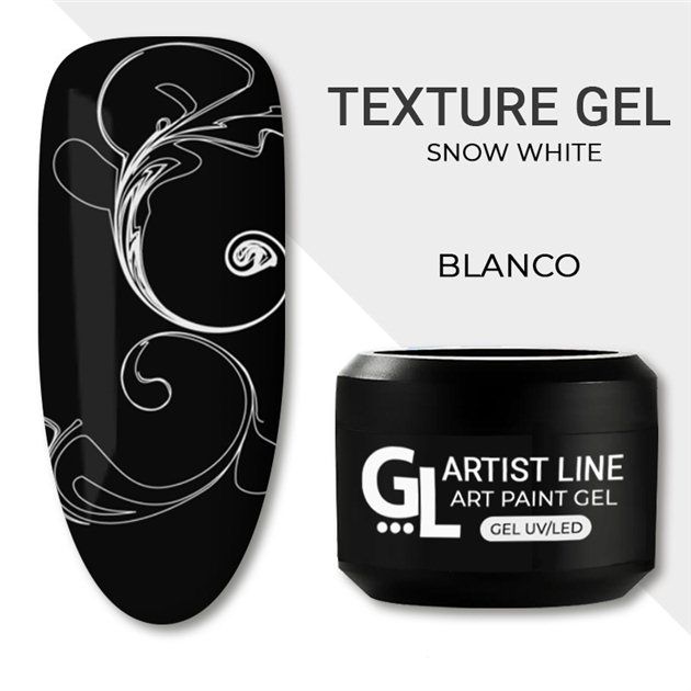 GL Art Paint Texture Gel Snow White