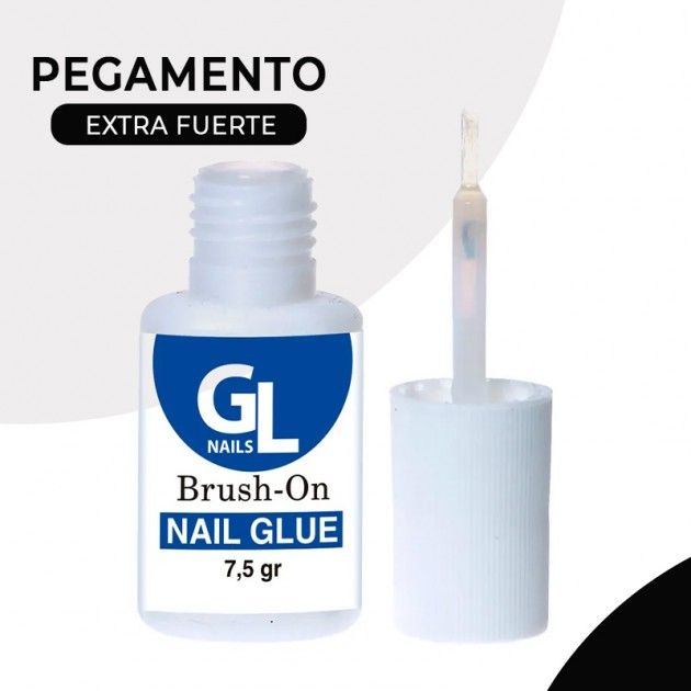Pegamento para los tips 7,5 ml con pincel GL nails ® - 1
