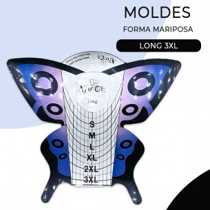 Moldes para alargar uñas Mariposa Long 3XL