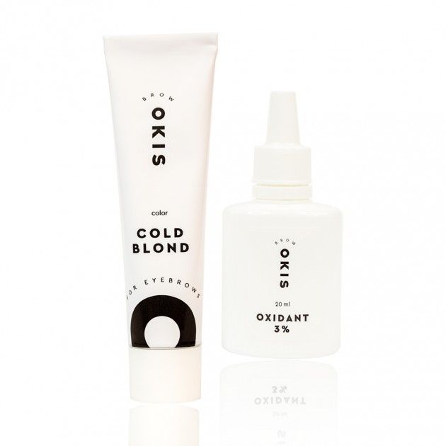 Tinte para cejas con extracto de henna Cold Blond + oxidante OKIS Brow - 2