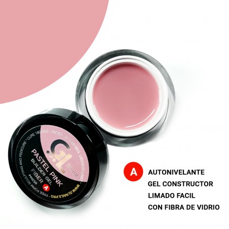 GL Fiber Builder Gel Pastel Pink 30 gr