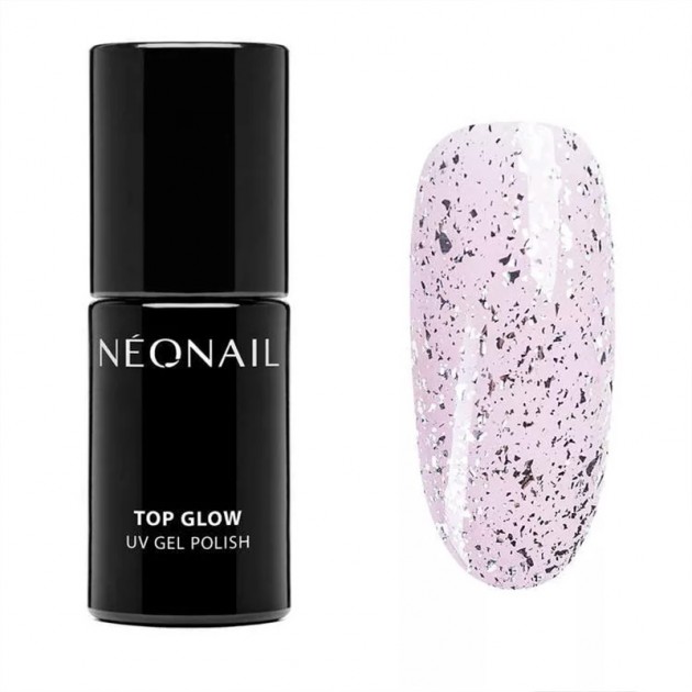 NeoNail Top Glow Silver Flakes