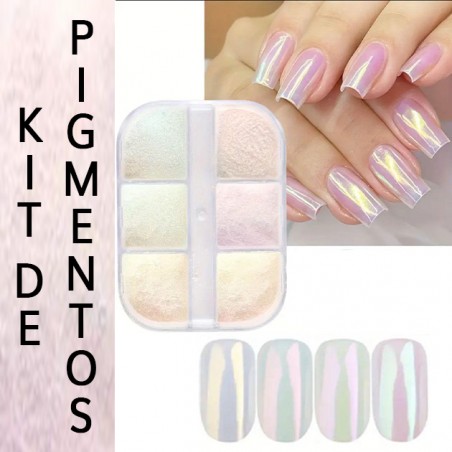 Kit de 6 pigmentos nacarados