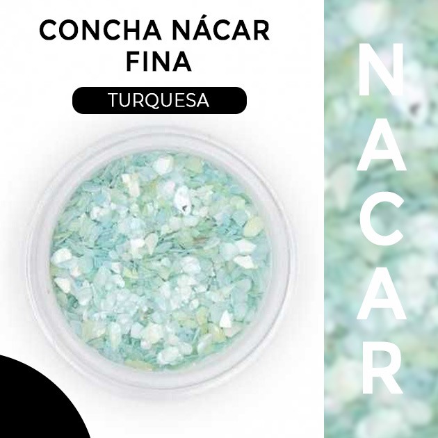 Concha Nácar Fina color Azul Turquesa