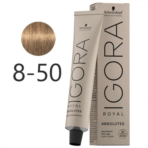Tinte Absolutes IGORA ROYAL 8-50 Rubio Claro Dorado 60 ml