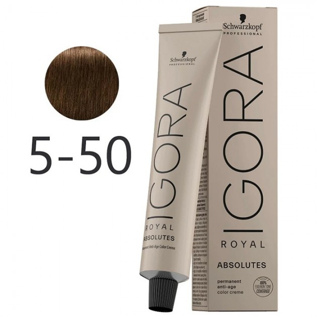 Tinte Absolutes IGORA ROYAL 5-50 Castaño Claro Dorado Natural 60 ml